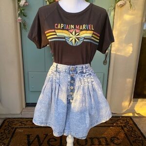 Vintage Light Blue Jean Shorts